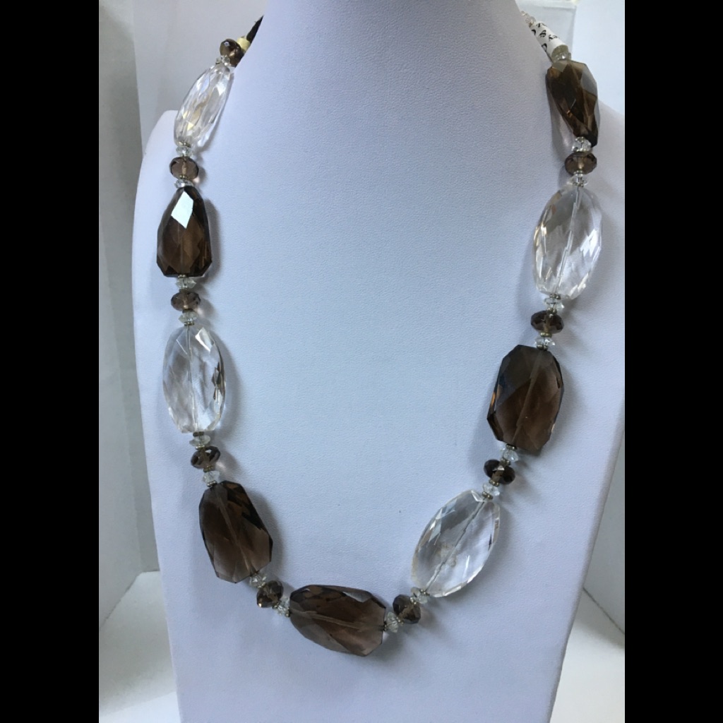 Faceted Smokey Quartz Crystal Quartz And Sterling